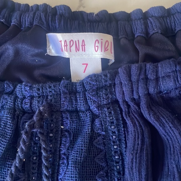 Navy blue girls romper size 7 - Picture 4 of 6